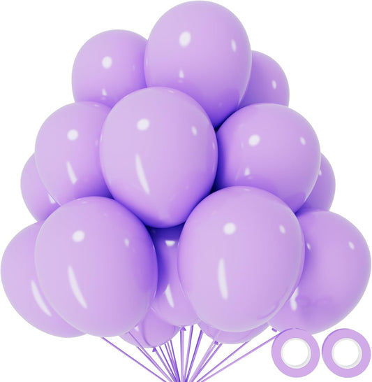 Pastel Purple Balloons by 110pcs - 12 Inch Latex Balloons for Birthday Parties & Baby Showers