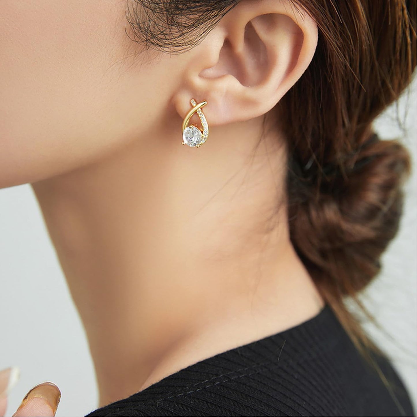Lymphatic Earrings for Women Halolux Lymphvity Germanium Drainage Therapy Negative Ion Lymph Detox Earrings Jewelry (Silver)