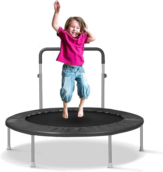 Mini Trampoline for Kids, Indoor Toddler Trampoline with Handle, Child Small Rebounder Trampoline for Indoor and Outdoor Use