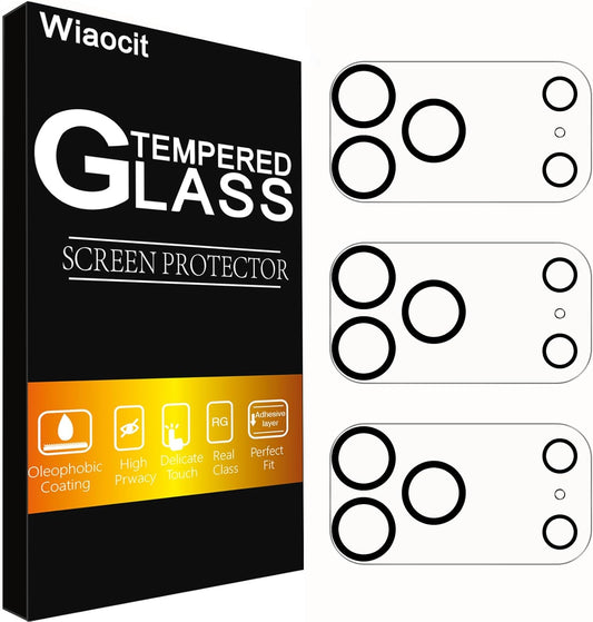 3 Pack 17 9H Wiaocit Tempered Glass Camera Lens Protector for iPhone Pro Max, Hardness, Anti-Scratch, Case Friendly