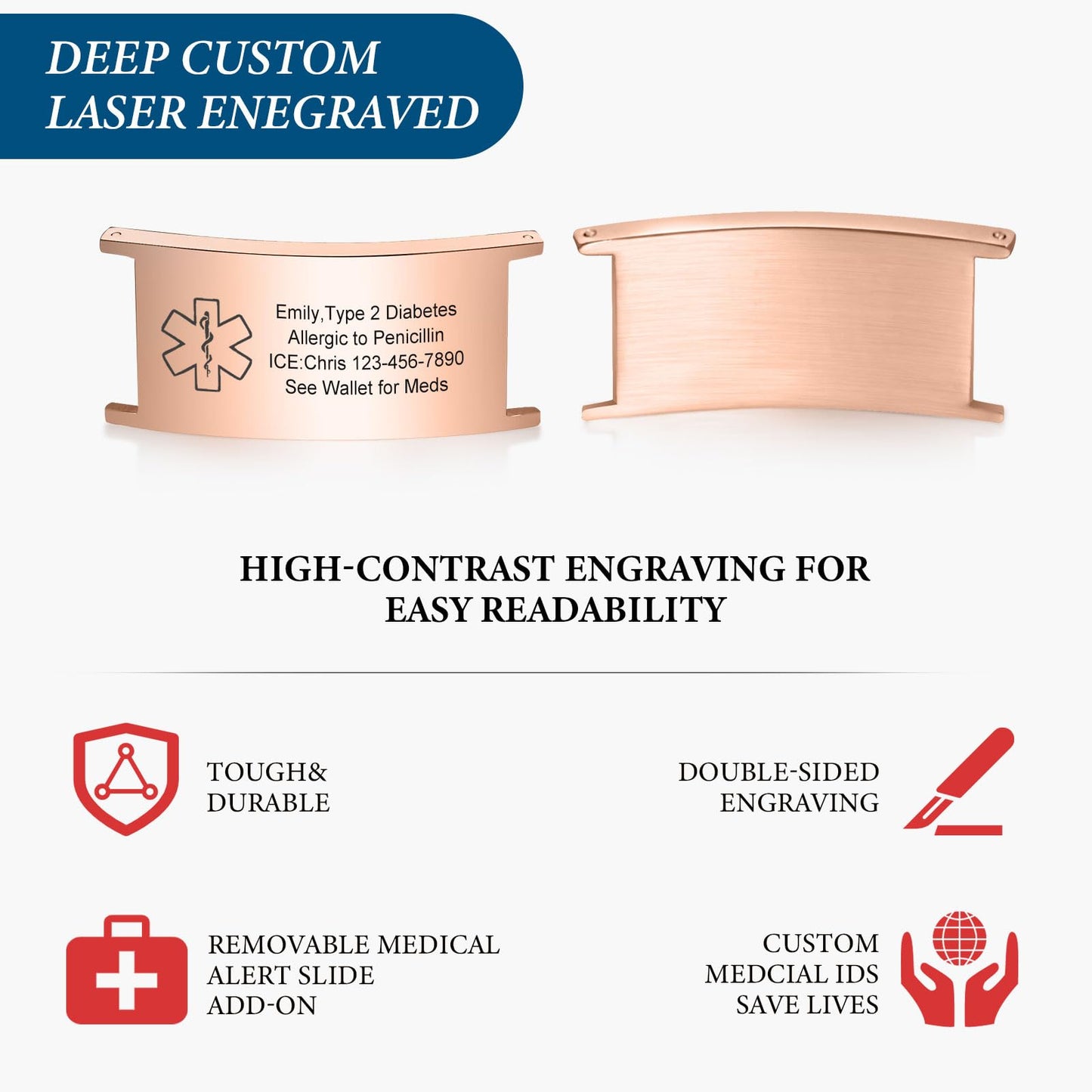 VNOX Dnr(Do Not Resuscitate) Medical Alert Bracelets for Women Men Patients Stainless Steel Emergency Bracelets Wristbandersonalized Mens Life Health Alert Bracelet