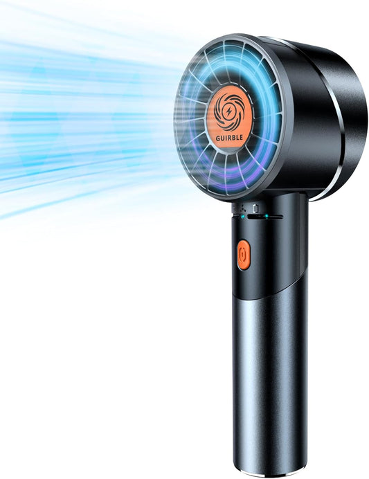Skiennix Portable Handheld Fan - Powerful 7000RPM Turbo Motor | USB Rechargeable for Travel & Outdoor (Black)