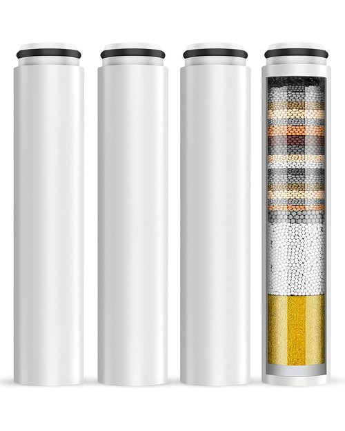 4 Pack Replacement Filter Compatible with Cobbe Handheld Shower Head, Filter Cartridge for Water Softening, Removes Chlorine, Fluoride and Heavy metals to Improve Skin & Hair