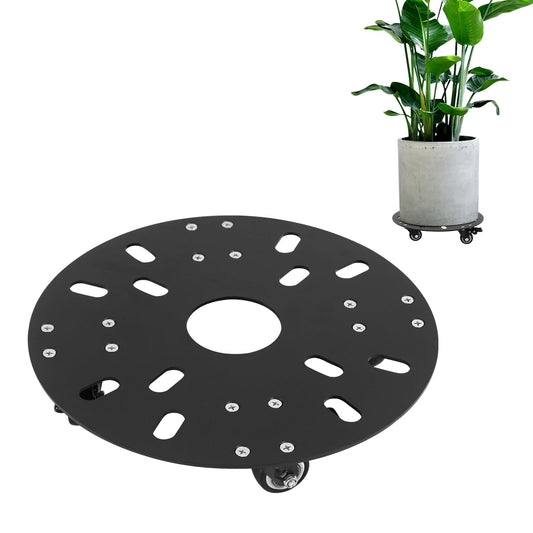 XZWMY 12‘’ Plant Caddy with Wheels,Heavy Duty 3mm Thick Steel Rolling Plant Stand,Plant Pot Mover for Large Flower Pots and Planters, Plant Dolly,450lb