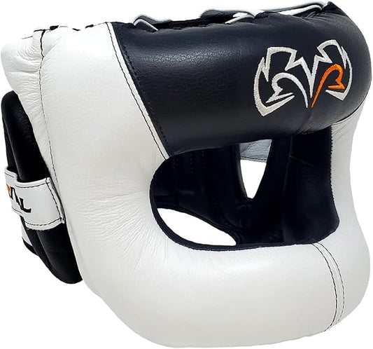 RIVAL Boxing RHGFS3 Face-Saver Sparring Headgear - Wide Eye Opening, Premium Leather, and Thermoplastic Inner Frame