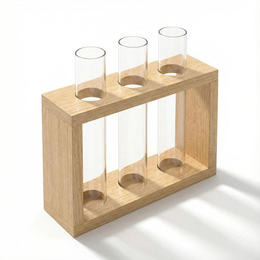 3-Tube Plant Propagation Station, Wall-Mounted Terrarium with Propagation Tubes – Ideal for Indoor Plant Propagation in Living Rooms, Bedrooms & Offices (Uses Test Tubes for Plants)