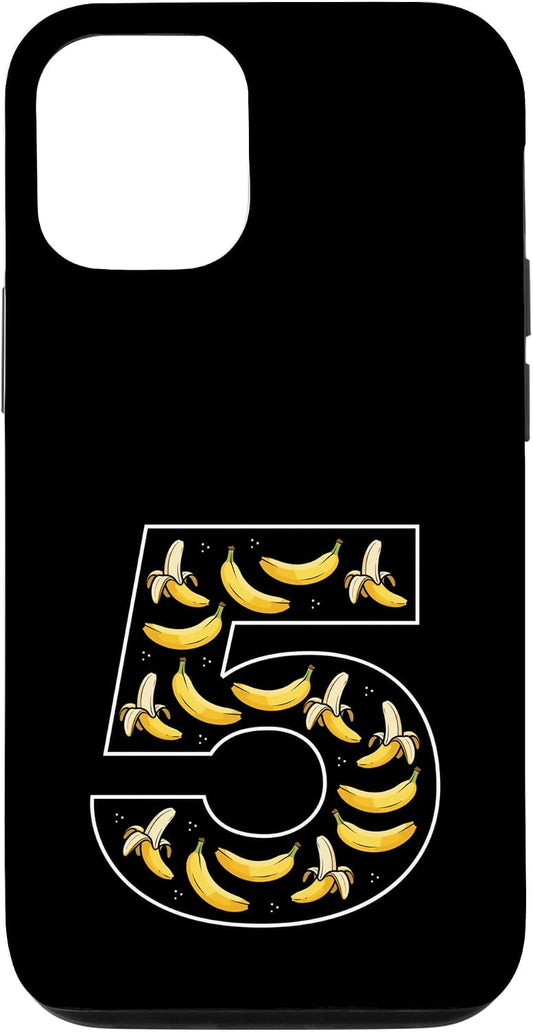 5th Birthday 5 Year Old Banana Boys Girls 12/12 Fruit Case for iPhone Pro