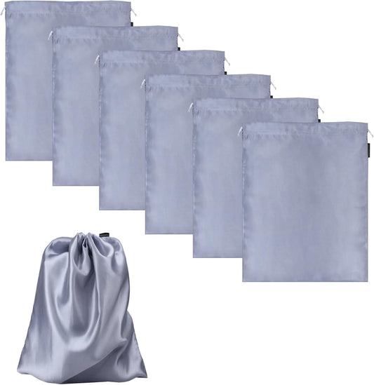 Skiennix Toy Storage Bags - 6 Pack Adult Silk Drawstring Organizers for Travel, Camping & Cosmetics