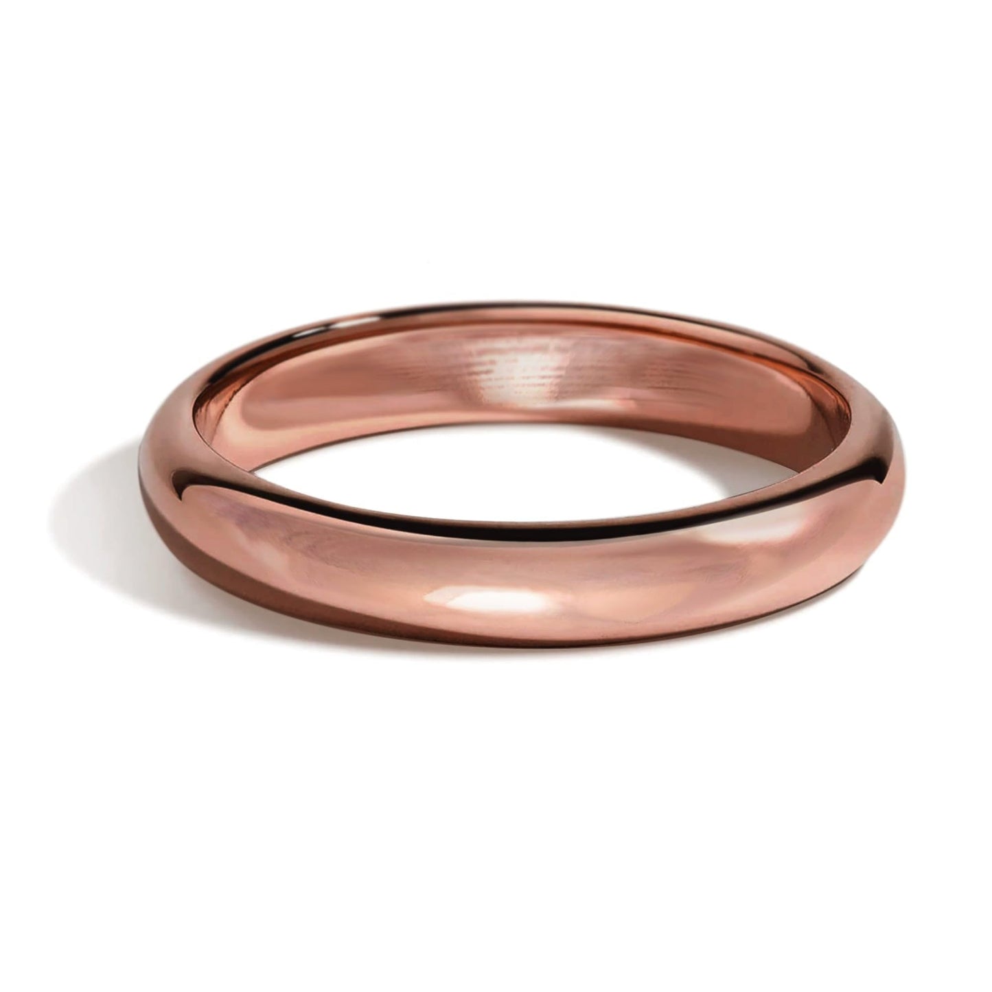 IVY & BAUBLE Pure Uncoated Solid Copper Ring for Men & Women — Lab-Tested, Raw Authentic Copper Band, Wellness Jewelry, Crafted in USA, 3mm, Size 6