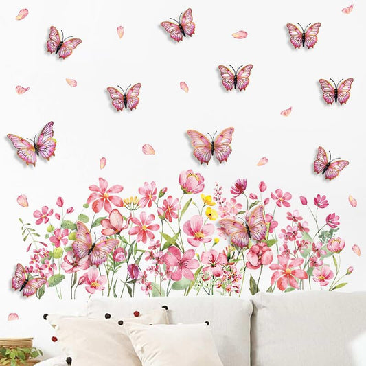 Skiennix 3D Butterfly Wall Decor - 12 Colorful Window Clings for Home, School & Party Decorations