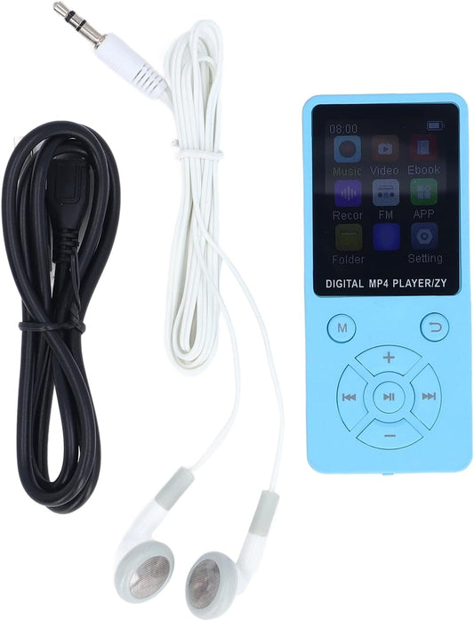 YuRui TENG 64GB MP3 MP4 5.0, 1.8 Inch 128GB Player with Screen, Portable HiFi Music Player, Speaker, Video, FM, E Book