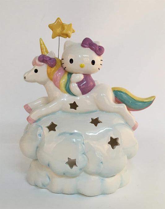 Blue Sky Clayworks Nursery Nightlight - Hello Kitty & Unicorn - Ceramic - 7.25x4.75x8.50 in - Multicolor - Model 23431
