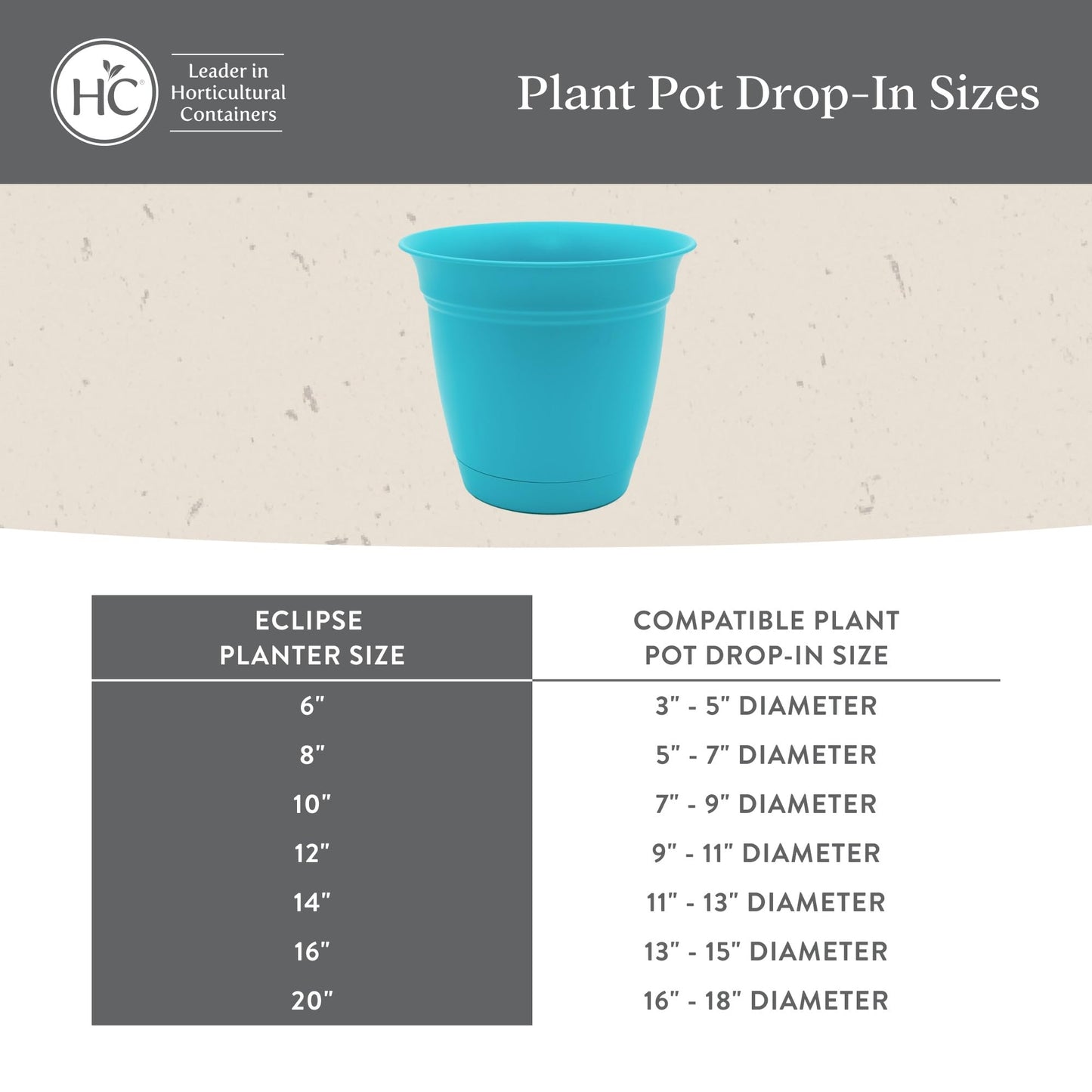 The HC Companies 6 Inch Eclipse Round Planter Pots with Drainage Holes & Attached Saucer, Lightweight UV-Resistant Plastic Indoor & Outdoor Planters, 4-Pack Flower Pots for Garden & Home Decor, Red