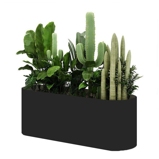 Sions Freestanding Planter Garden Beds, Outdoor Galvanized Planter Raised Garden Boxes, Raised Vegetable Gardens and Balcony Plant Tray Planting Beds,Black 50cm*30cm*50cm