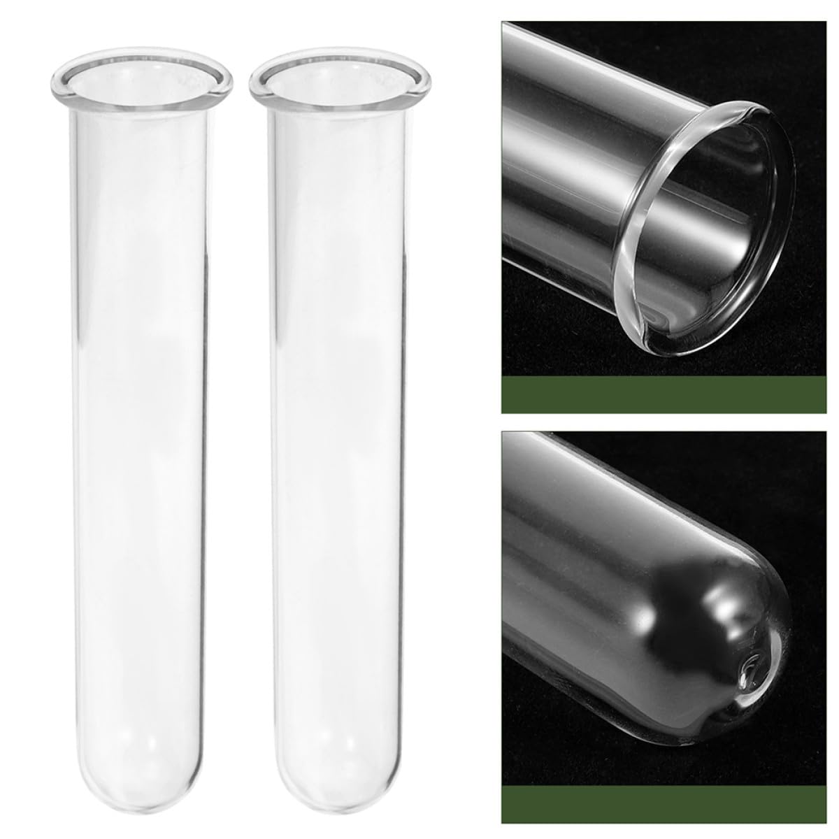 COOPHYA 4pcs Glass Test Tube Plant Propagation Vases Hydroponic Flower Holders Decorative Desktop and Wall Terrarium Containers for Home Garden Office