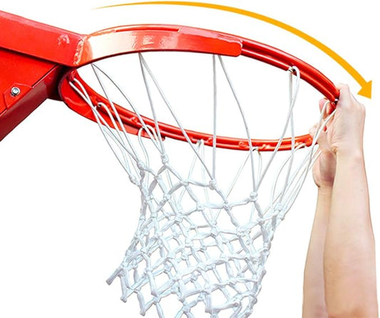 Professional 180º Heavy Duty Breakaway Basketball Rim，18 inch Single Spring Flex Rim Goal Replacement fit Indoor and Outdoor Backboard