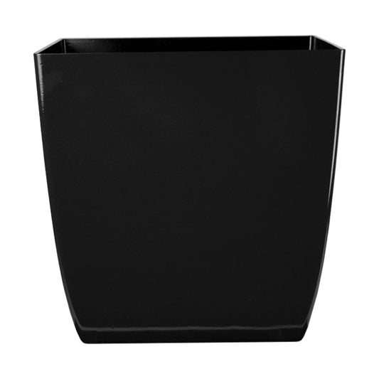The HC Companies Aria Square Plant Pot w/Drainage - Planters for Outdoor Plants & Indoor Plants - Lightweight & UV-Resistant Plastic Pots for Plants (16" Glossy Black, Pack of 1)