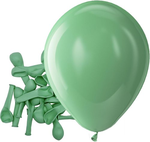 Bezente Sage Green Latex Party Balloons - 150 Pack of 5-Inch Round Helium Balloons for Weddings & Celebrations