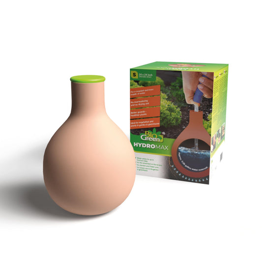 BioGreen Plant Self-Watering System Hydro MAX S | 0.3 gal | Irrigation Ø 23.6 in | Olla Made of Fired Clay | Environmentally Friendly | Terracotta Water Saver for Gardens, Vegetables & Raised Beds