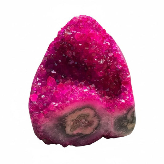 Natural Crystal Geode Clusters - 0.22-0.88lb Colorful Quartz and Amethyst for Home & Office Decor, Perfect Christmas & Valentine's Gift, Crystal Collection (Rose Pink, 0.44-0.66lb)