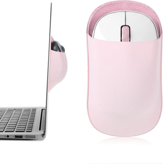 Zelphvt Slim Mouse Holder for Laptop, Mouse Pouch Case Sleeve for Laptop, Universal Mouses Pouches Adhesive Pocket