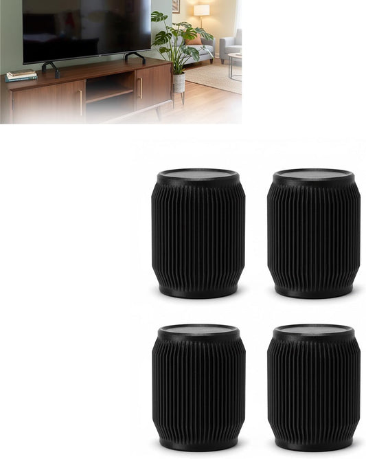 Zenkaelum Set 4 52mm TV Riser Stand of Height Display Elevation Feet for Soundbar Clearance, Game Console Space