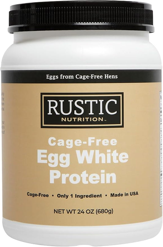 Cage-Free Egg White Protein Powder, USA-Sourced, 21g Protein, 0g Fat, 0g Sugar, 0g Cholesterol (Unflavored, 24 Oz)