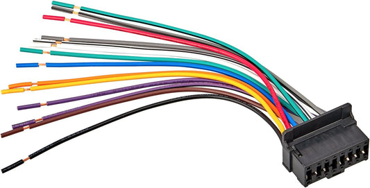 16-Pin DEH-P43 DEH-P3450 DEH12, DEH12A DEH-P6400 DEH-P6450 FH-P4000 DEH-600UB RED WOLF Stereo Wiring Harness Fit