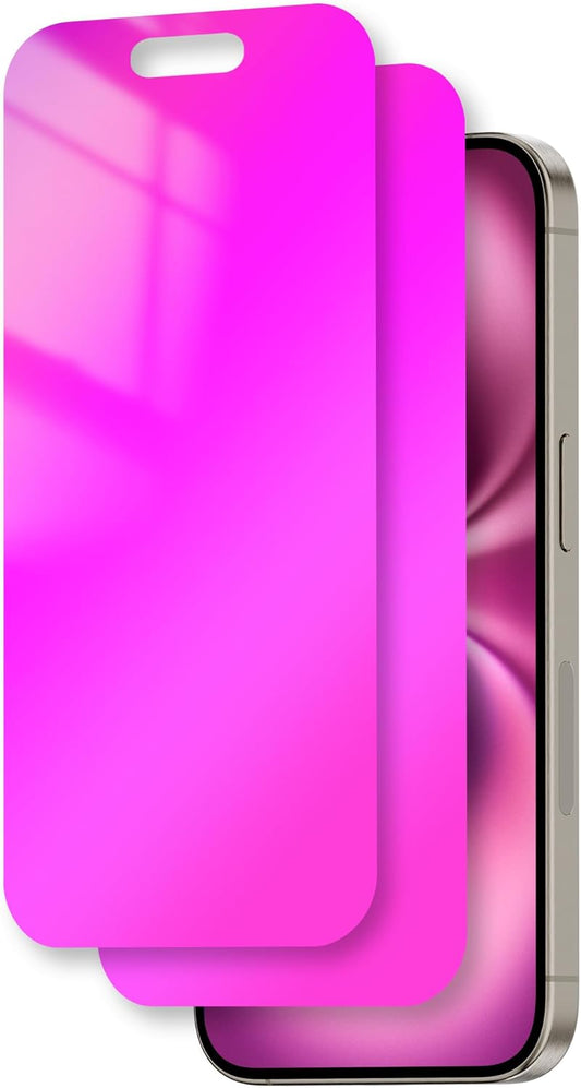16 6.7 inch 16Plus 28 2 Juvraixo for iPhone Plus Privacy Screen Protector Gradient Colorful Tempered Glass Anti-Spy