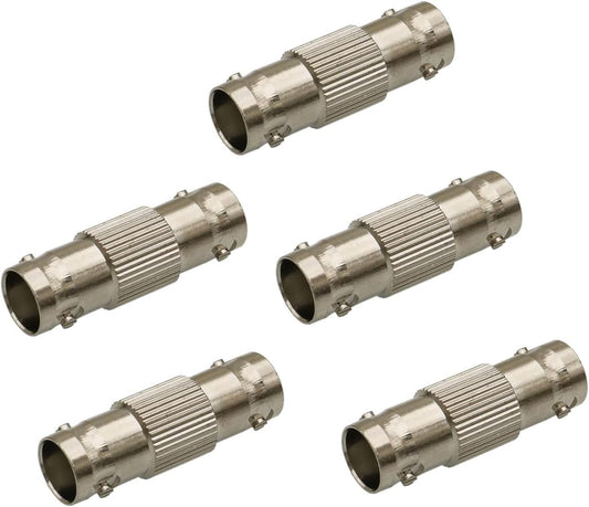 Zkarabc 3G-SDI, 4K/8K (5-Pack) BNC Female to Female Coupler, Pure Brass SDI Barrel Connector Adapter with Gold-Plated