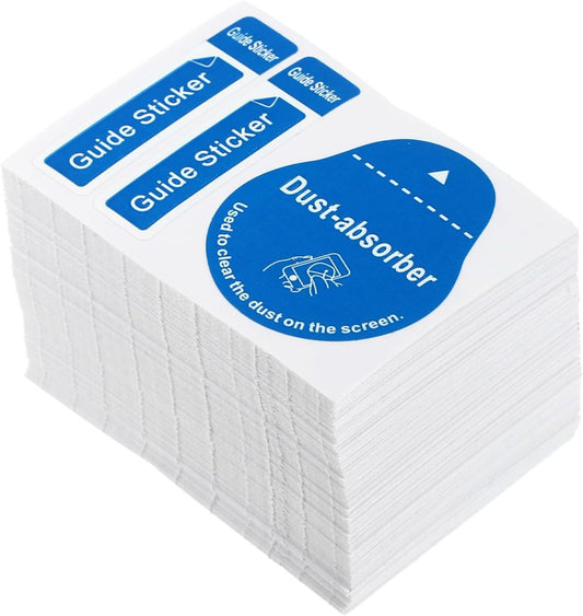 Uonlytech LCD Screen Cleaning Decals - 600 Pcs Portable Dust Removal Stickers for Phones & Tablets