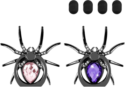 Aircawin 2pcs 4pcs Spider Cell Phone Finger Holder Stand,Cute Cool Phone Ring Holder Stand Animal Phone Grip Kickstand