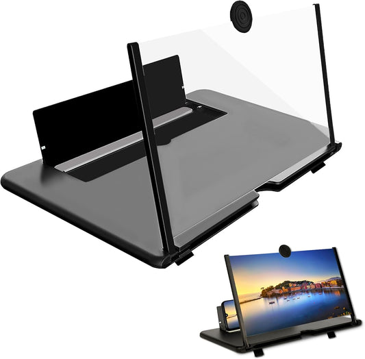 14" 3D 14inch) Screen Amplifier for Cell Phone, HD Amplifier Projector Horizontal Screen Enlarger for Movies, Videos