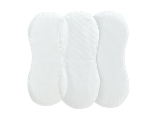 Peanut Changer | Super Soft Changing Pad Liners - Thicker Waterproof & Machine Washable - 3 Pack