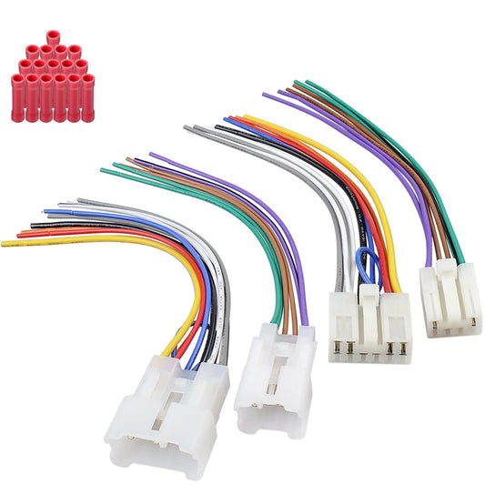10Pin 6Pin 92-19, 12-19 Radio Wiring Harness Kit Female to Male Stereo Connector Compatible with Toyota Aftermarket Car