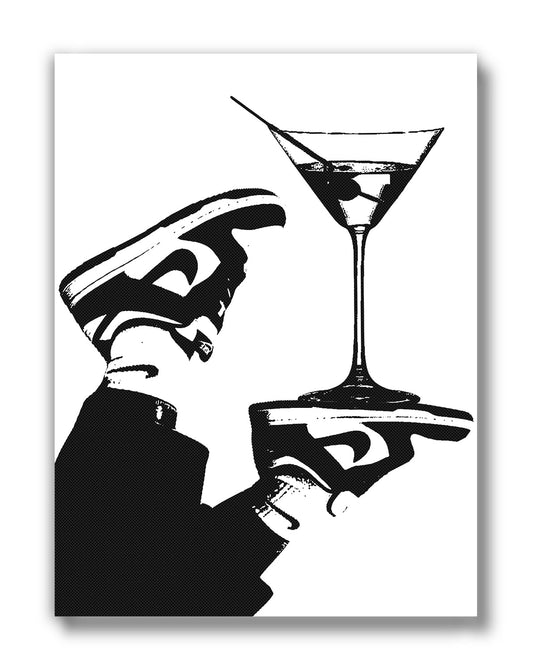 Bar Cart Accessories & Decor (UNFRAMED 12 x 16) Cocktail Wall Art Alcohol Drink Aesthetic Streetwear Fashion Shoes Sneaker Poster Wall Art Prints Martini Sneaker
