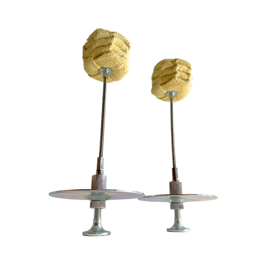 Synergy FlowArts Modular Palm Torch Set (Pair) - Crown Knot Wicks - Adjustable to fit All Hand Sizes - Fire Performance