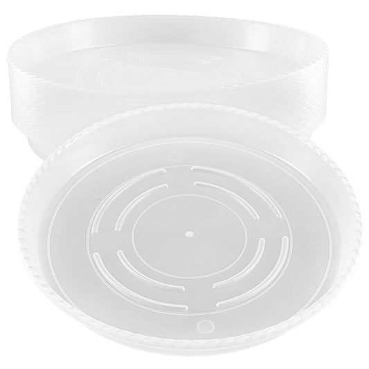 HAKZEON 16 Pack 14 Inch Clear Plastic Plant Saucers, Flower Pots Plant Drip Trays, Durable Plant Trays for Indoors, Outdoor, Garden