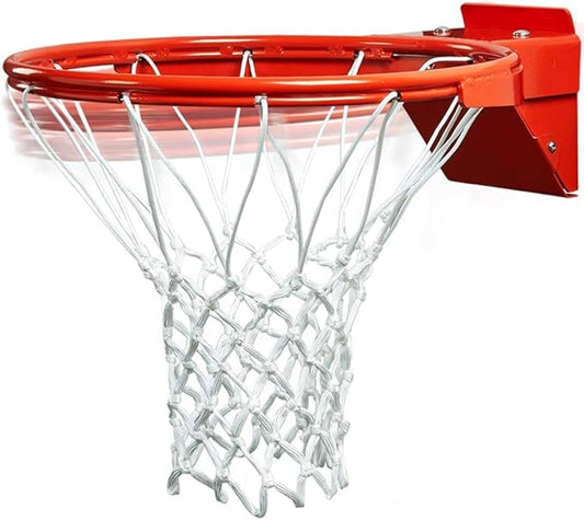 Professional 180º Heavy Duty Breakaway Basketball Rim，18 inch Single Spring Flex Rim Goal Replacement fit Indoor and Outdoor Backboard