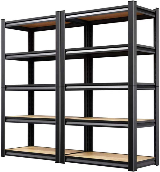 Skiennix 5-Tier Heavy Duty Metal Garage Shelving - Adjustable Steel Rack Units | 71" H x 28" W x 12" D for Home & Industrial Use