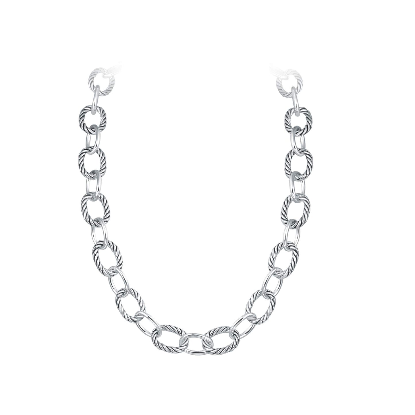 UNY JEWEL Twisted Cable Wire Link Chain Bracelet Two Tone Designer Brand Inspired Women Jewelry Valentine Christmas Gift (2 Tone)