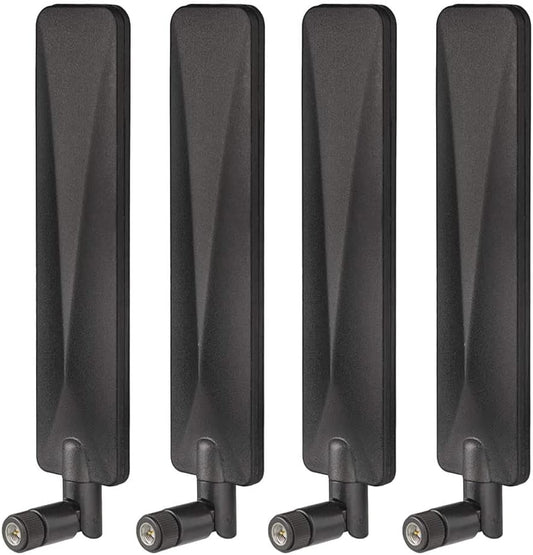 BINGFU 4G 9dBi (4-Pack) LTE SMA Antenna - for Cellular CPE Router, Hotspot, Gateway, IoT Router, Trail Game Camera