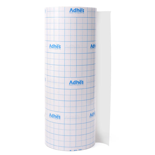 ADHES Clear Transfer Tape for Vinyl with Grid, 12" x 100FT, Medium Tack Transfer Paper Roll, Easy Release Application Tape for Cricut, Silhouette, Decals, Signs & DIY Projects
