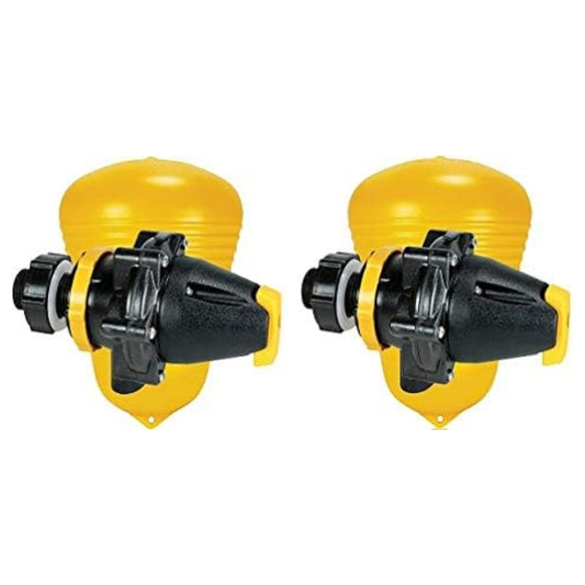 Jobe Valves J-MFV0075DLT 82026 Megaflow Valve 3/4", Yellow/Black – High Flow Float Valve for Livestock Water Troughs, Up to 90 GPM, Underwater Mount, GF Nylon Construction