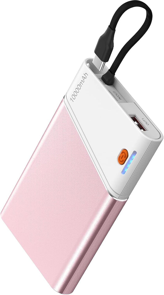 Aaoyun 10000mAh 22.5W Pack 17/16/15 S24 Portable Charger Power Bank, PD Fast Charging Powerbank with Built-in USB C