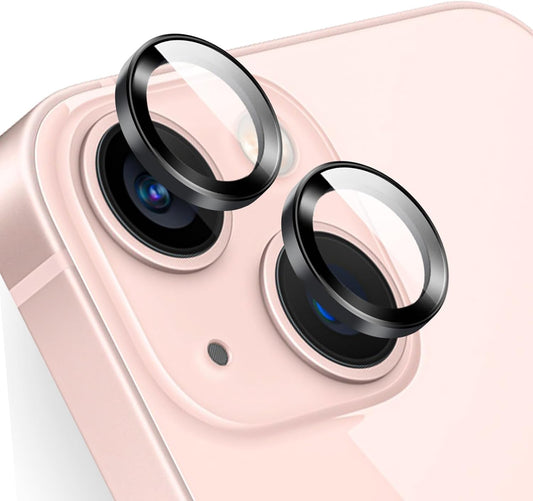 15 15 9H TENOC Camera Lens Protector for iPhone & iPhone Plus, Tempered Glass Camera Screen Cover, Black Metal