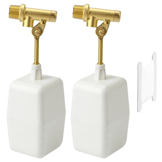 GASHER 2PCS 3/8" Water Float Valve, Water Level Controller for Water Troughs, Fountains, Water fountains, Water Tanks, Ponds