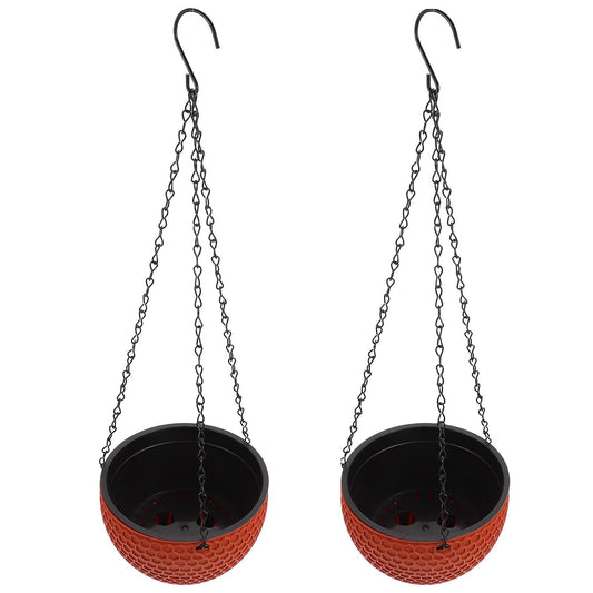 BESPORTBLE Hanging Planters Plastic Flower Pots 6.5 Inch Decorative Hanging Basket for Indoor Outdoor Balcony Plant Pot Decor