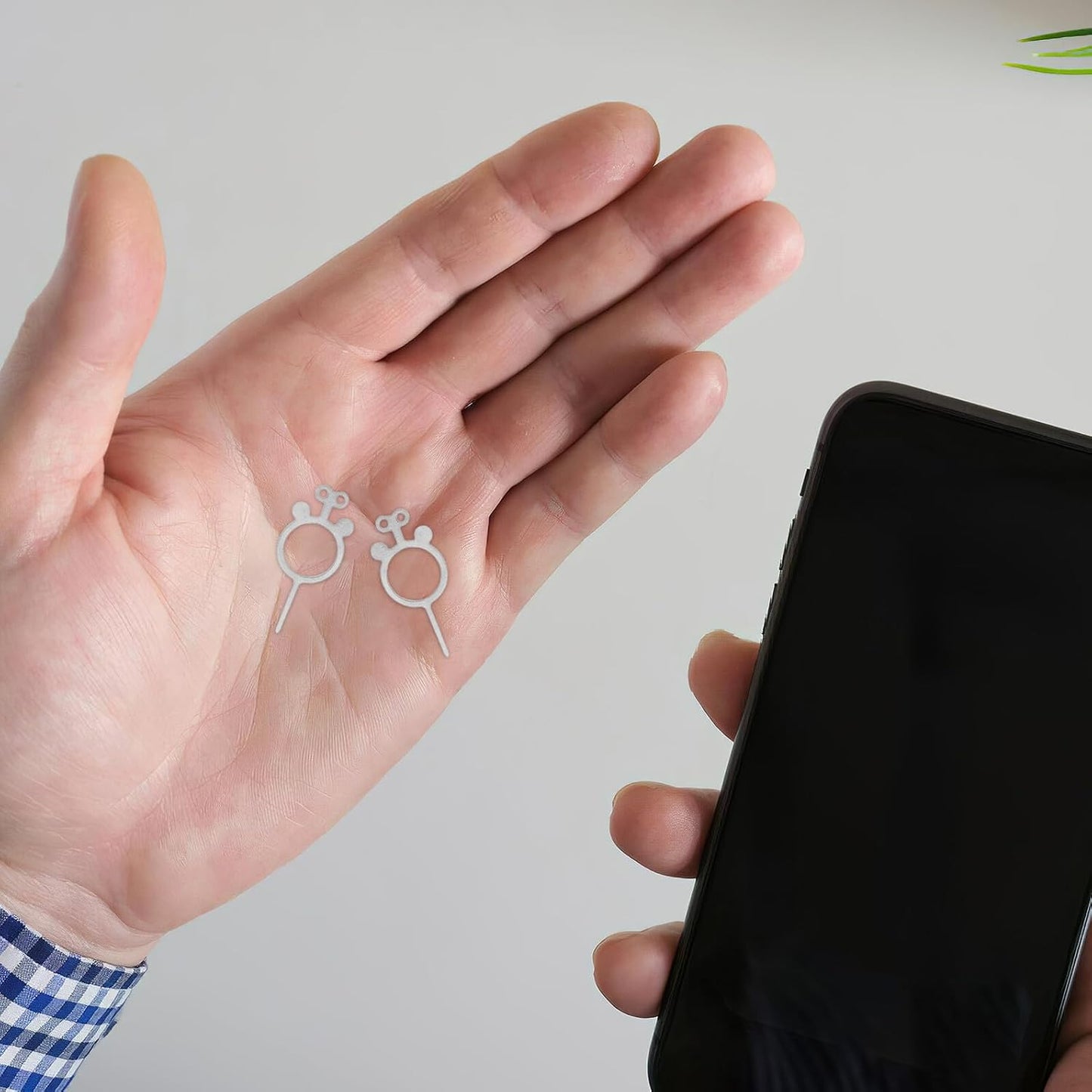 400pcs PRETYZOOM Sim Card Ejector Pin and Tray Removal Tool Stainless Steel Phone Sim Card Removal Needle for Travel