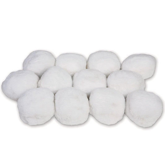 S&S Worldwide Puff Snow Balls - 4" Diameter, White, Pack of 12 for Winter Fun